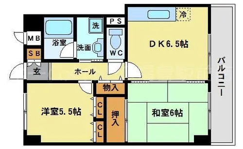 大阪府大阪市福島区吉野2丁目【マンション】の間取り