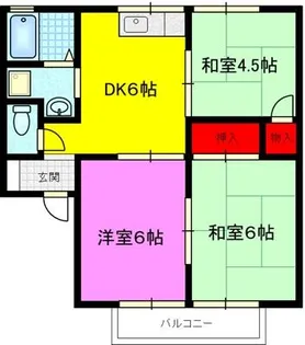 大阪府大東市御供田3丁目【アパート】の間取り