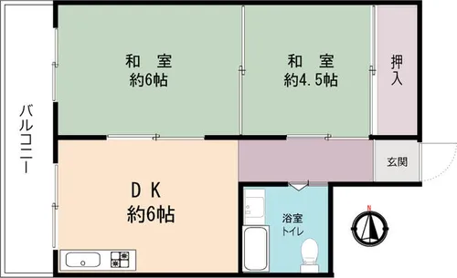 福家ハイツ【4階】の間取り