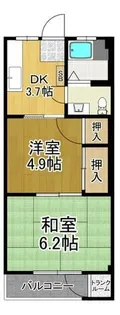 正建ハイツ力丸【4階】の間取り
