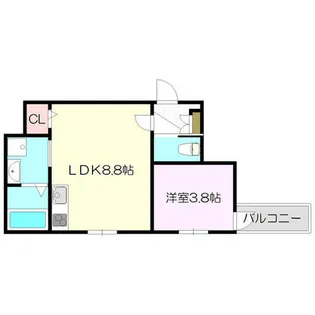 大阪府東大阪市森河内西1丁目【アパート】の間取り