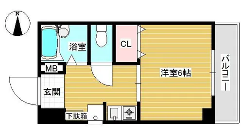 兵庫県神戸市中央区琴ノ緒町3丁目【マンション】の間取り