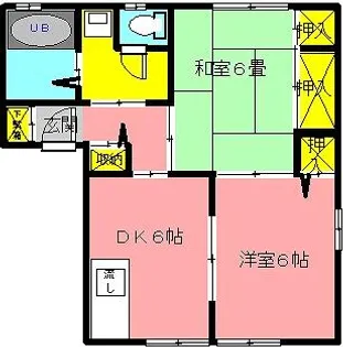 ウインズ小倉【2階】の間取り