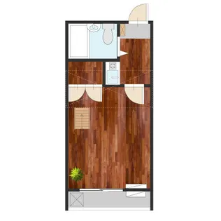 ユトリロ談合町【106号室】の間取り