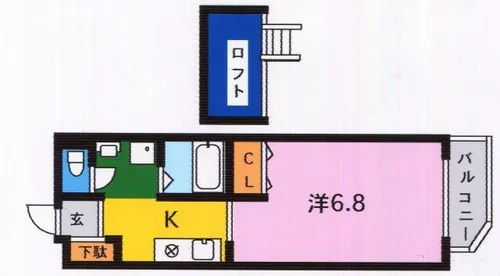 グランドネージュ東園田【307号室】の間取り