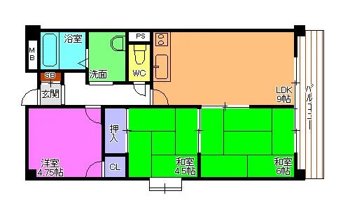ファミールハイツ【3階】の間取り