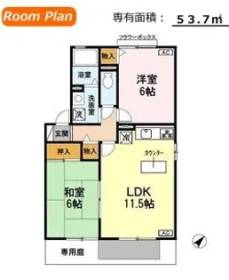 ハイツ ラフォーレ【101号室】の間取り