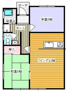 コーポ新北【102号室】の間取り