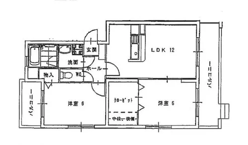 エクセルシティ門司B棟【2階】の間取り
