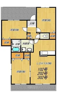 ヘーベルナワテ【2階】の間取り