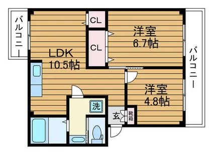 大阪府摂津市正雀2丁目【マンション】の間取り