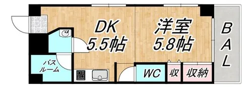 リビオン萩崎【206号室】の間取り