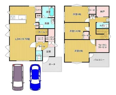 大阪府豊中市北桜塚4丁目【一戸建】の間取り