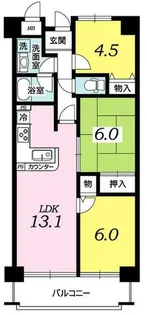 ベレヴュー聖護院【6階】の間取り