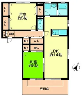 シェソワボナール【1階】の間取り