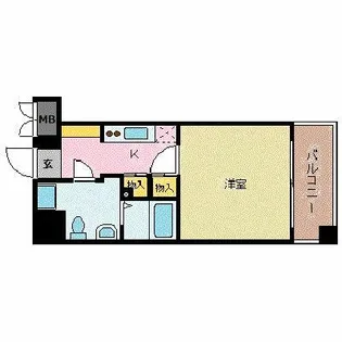 1Kの間取り画像