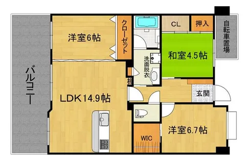 コアマンションフェスティオ久留米【10階】の間取り