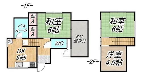 福岡県北九州市小倉北区南丘1丁目【一戸建】の間取り