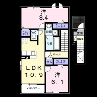 サクラ アパートメント【2階】の間取り