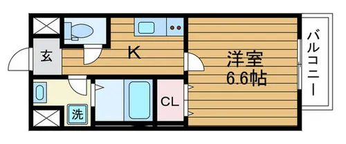 大阪府吹田市岸部南1丁目【マンション】の間取り