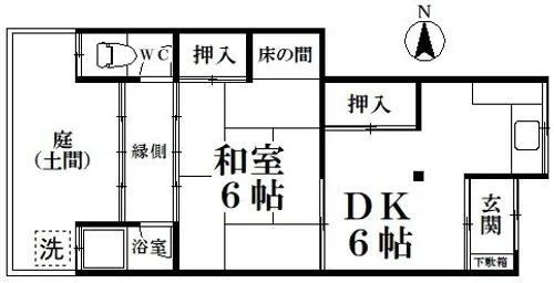 南文化(1F南端)【1号室】の間取り
