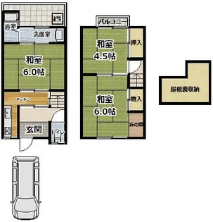 京都府京都市伏見区羽束師菱川町【一戸建】の間取り