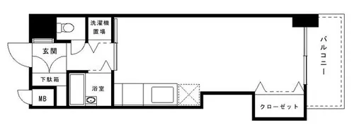 タツミ第6ハイツ新館【4階】の間取り