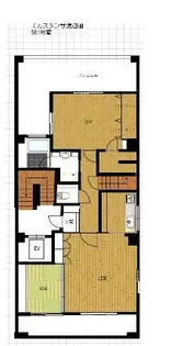エルスタンザ渡辺通【5階】の間取り