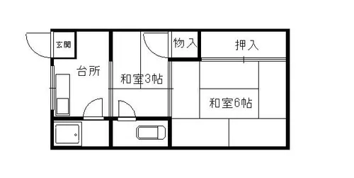 堤コーポ【2A-2号室】の間取り