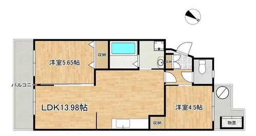 エメラルドマンション比恵【2階】の間取り