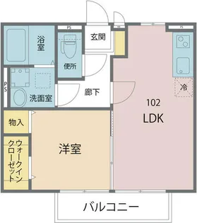 コンフォール津福【1階】の間取り