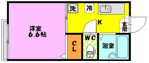 稲葉ハイツ【1階】の間取り