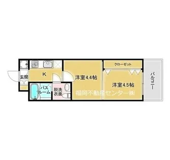 福岡県福岡市博多区住吉5丁目【マンション】の間取り