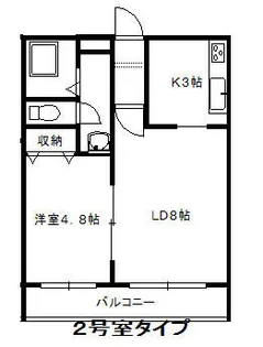 マスセル新発寒A【102号室】の間取り