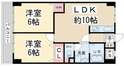 兵庫県川西市大和西2丁目【マンション】の間取り