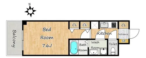 S-RESIDENCE桜本町awesome【12階】の間取り