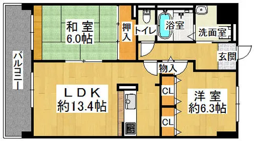 学園シティコート【11階】の間取り