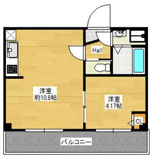 サンハイツ三宮【4階】の間取り