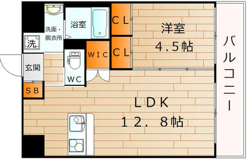 ジリオ森ノ宮中央【4階】の間取り