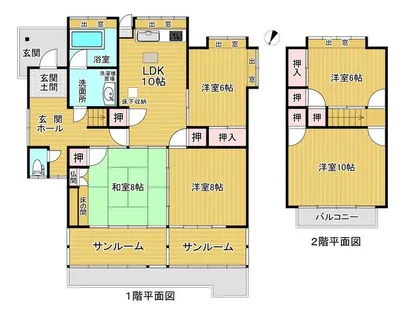 福岡県久留米市国分町【一戸建】の間取り