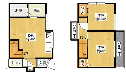 兵庫県尼崎市西立花町1丁目【一戸建】の間取り