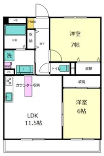 アネックス森岡Ⅲ【202号室】の間取り
