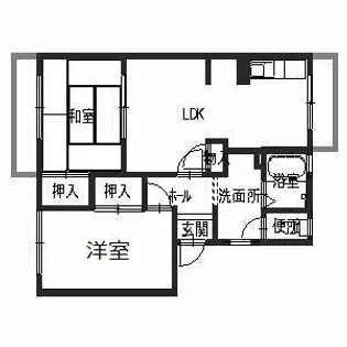 ガーデンハイツ箕島【202号室】の間取り