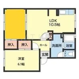 ガーデンハイツ箕島【202号室】の間取り