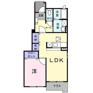 アン・ソレイユ・ジャルダン【1階】の間取り