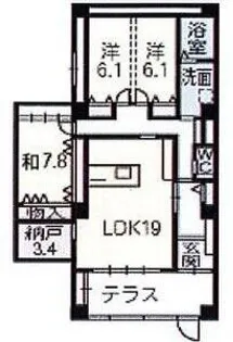 プラザ伊藤【1F号室】の間取り