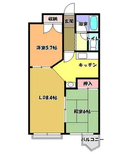 メゾンドターボ【102号室】の間取り