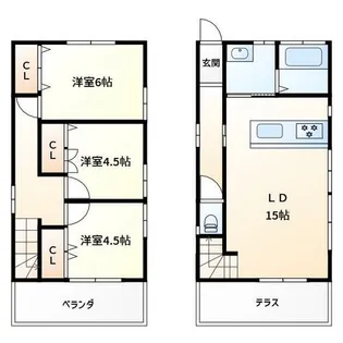 兵庫県三木市吉川町渡瀬【一戸建】の間取り
