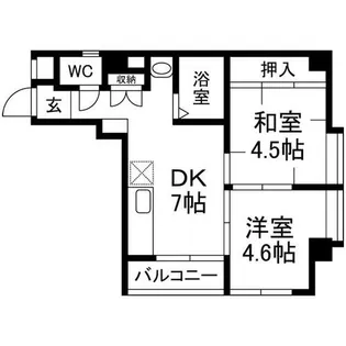フェニックスコート甲南【4階】の間取り