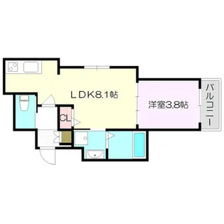 大阪府東大阪市森河内西1丁目【アパート】の間取り